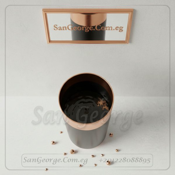 حوض روز جولد وستانلس أسود 80×40 | San George Design