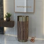 طقم فوريست رخام رمادي وحلقة ذهبية 4 قطع | San George Design