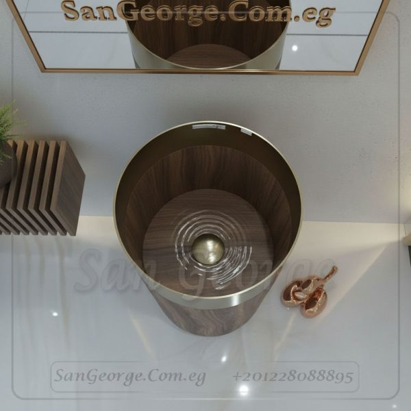 طقم فوريست رخام رمادي وحلقة ذهبية 4 قطع | San George Design