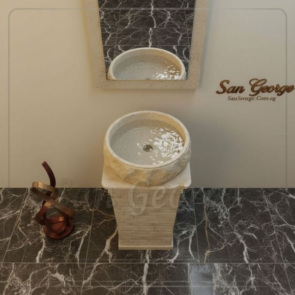 Marble Basin Beige Hand Made من San George Design