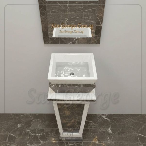 Marble Basin حوض حمام امبرادور بالعمود Hand Made من San George Design
