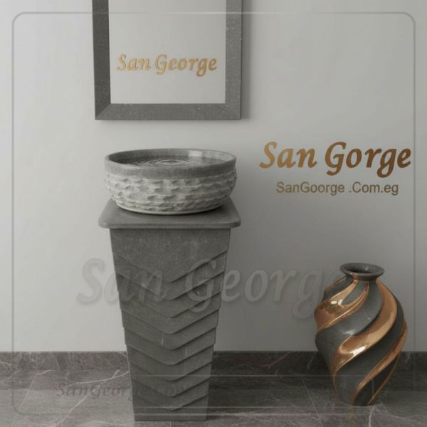 Marble Basin Gray Hand Made من San George Design