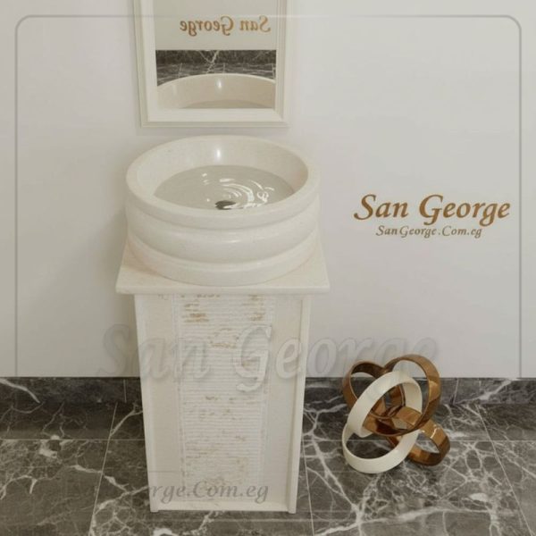 حوض حمام من الرخام مزخرف Hand Made من San George Design
