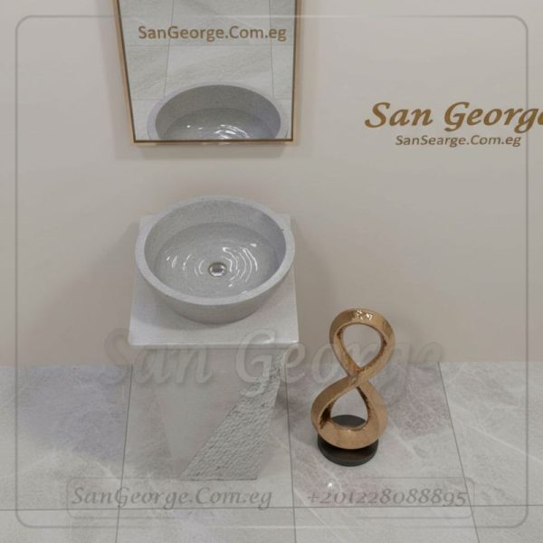 حوض حمام من الرخام مزخرف Hand Made من San George Design