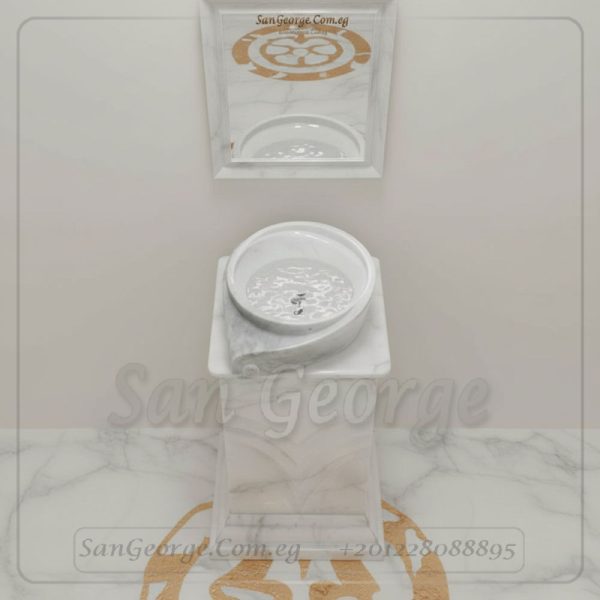 حوض رخام طبيعي ابيض Hand Made من San George Design