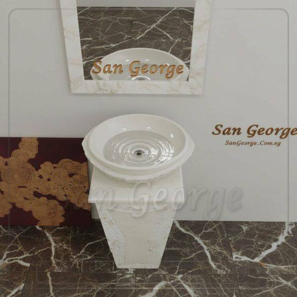 حوض رخام طبيعي مزخرف Hand Made من San George Design