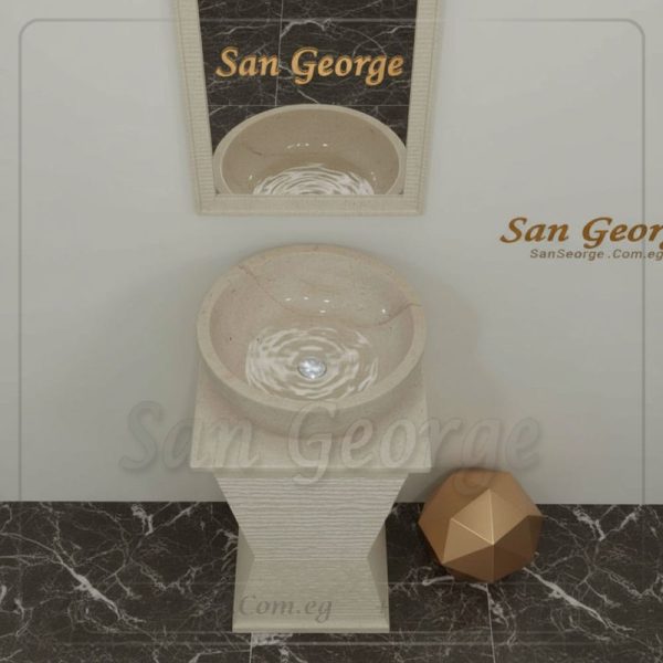 حوض حمام من الرخام مزخرف Hand Made من San George Design