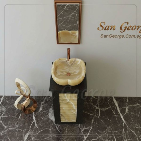 مغسله من الرخام الابستر × اسود Hand Made من San George Design