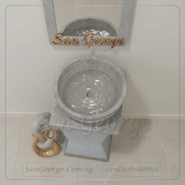 حوض حمام من الرخام رمادى Hand Made من San George Design