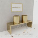 وحدة كومبو ستانلس نصف كرة طاولة ذهبي 90 | San George Design