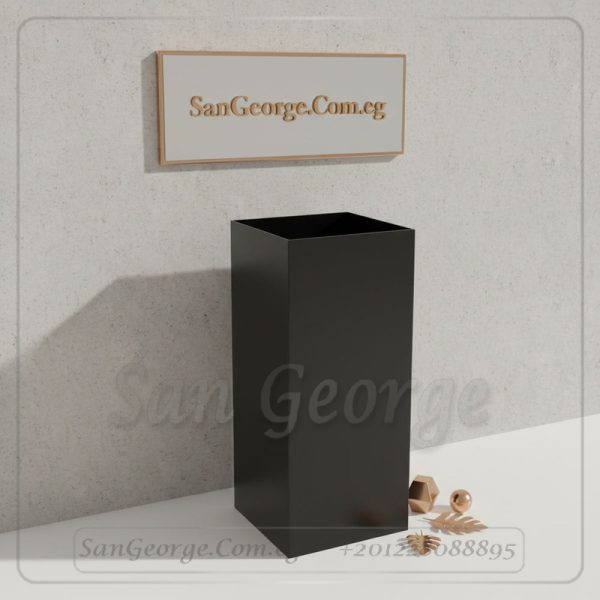 حوض ستانلس بلاك مات مربع فاخر 40×40 | San George Design