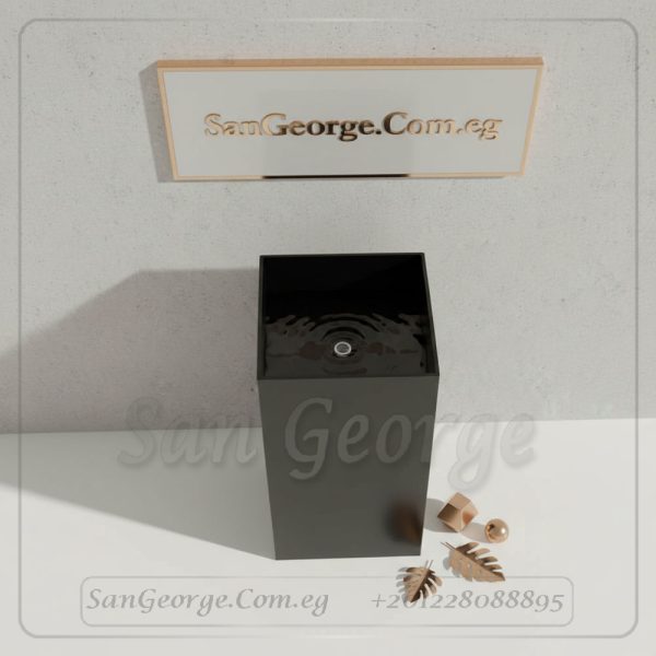 حوض ستانلس بلاك مات مربع فاخر 40×40 | San George Design