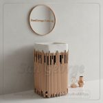 حوض هيفي ديوتي ستانلس 16 ملم روز جولد 90×50 | San George Design
