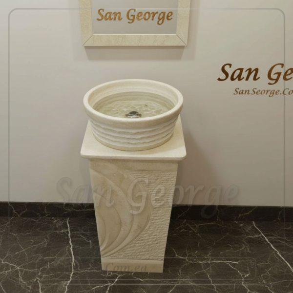 Marble Basin Beige Hand Made من San George Design