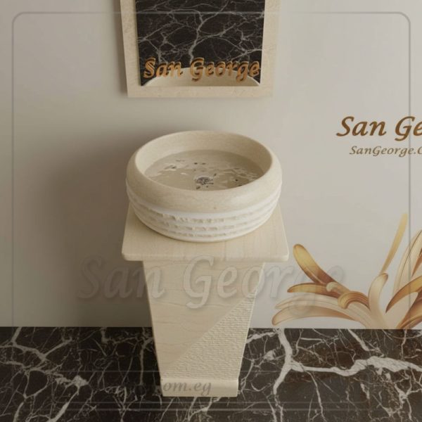 Marble Basin Beige Hand Made من San George Design