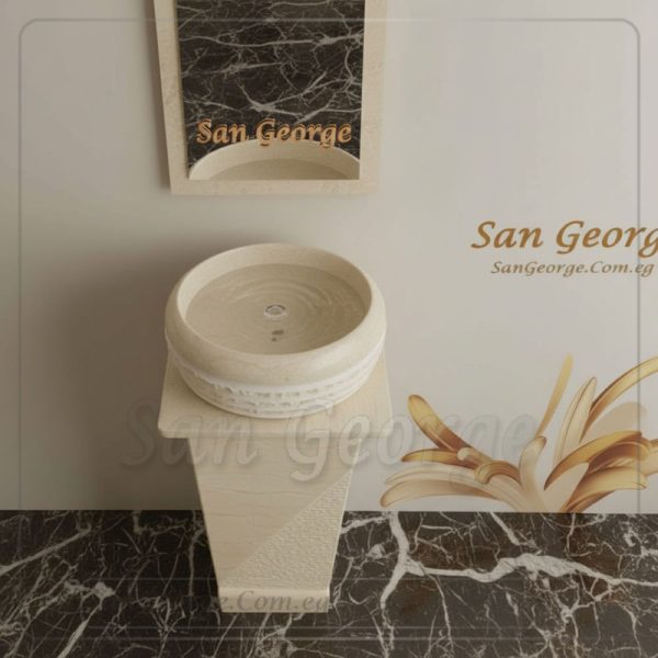Marble Basin Beige Hand Made من San George Design