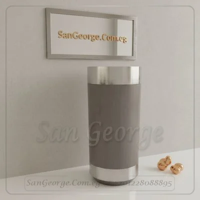 حوض بيور ستانلس أسود مع ستانلس فضي 40 سم | San George Design