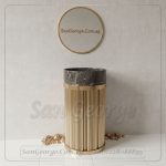 حوض كونسول رويال رخام إسباني أسود وذهبي 90×40 | San George Design