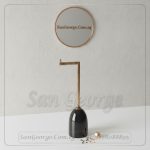 وراقة أرستقراط رخام أسود وستانلس ذهبي | San George Design