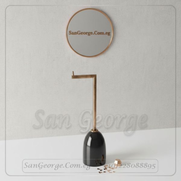 وراقة أرستقراط رخام أسود وستانلس ذهبي | San George Design