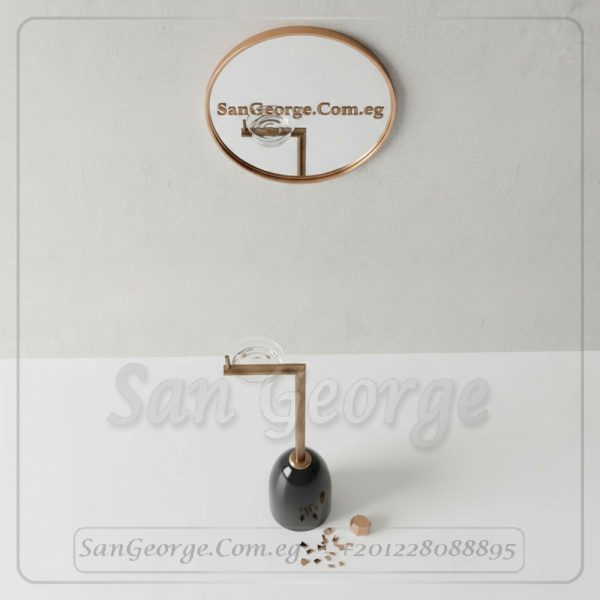 وراقة أرستقراط رخام أسود وستانلس ذهبي | San George Design